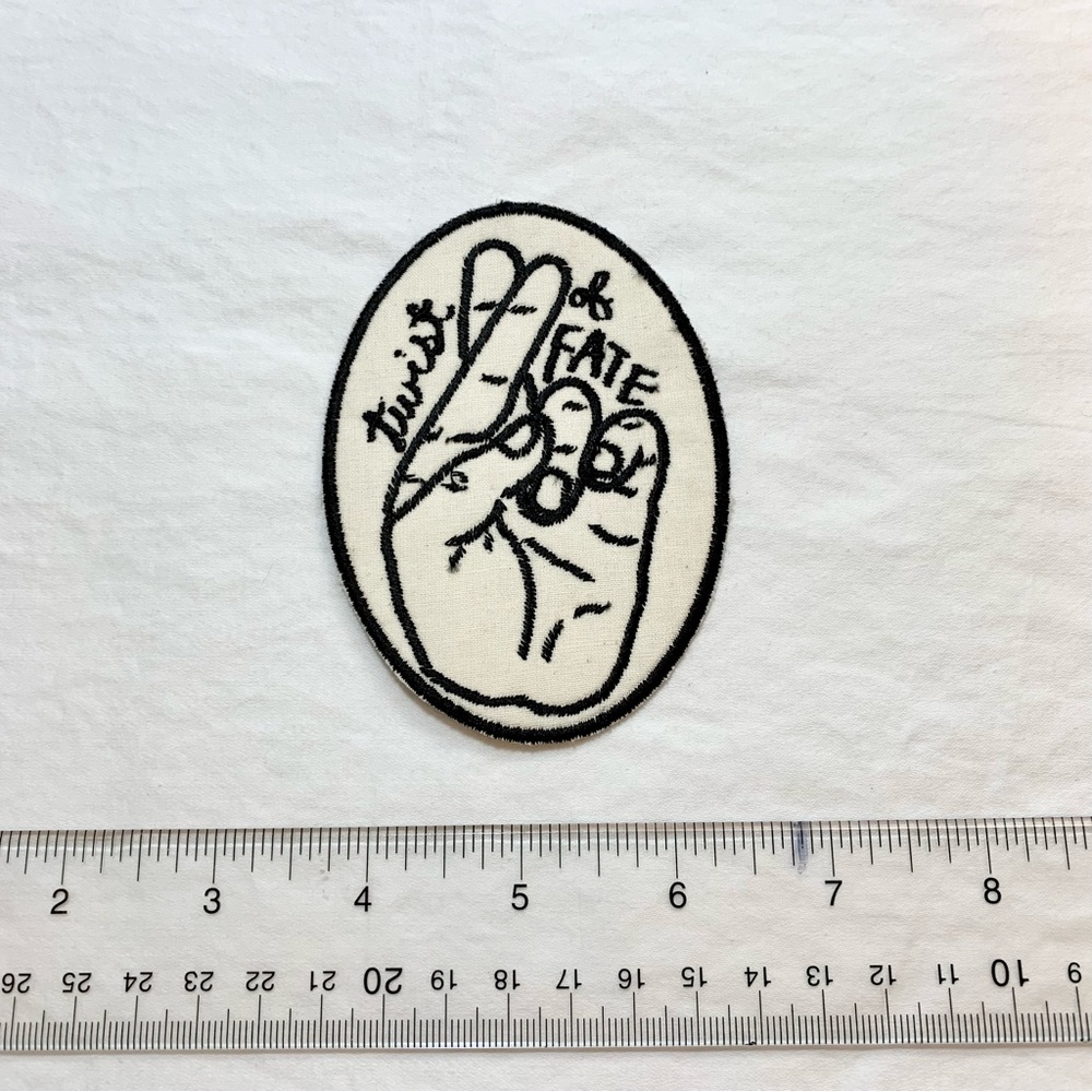 Fingers Crossed Twist of Fate Sew On Patch
